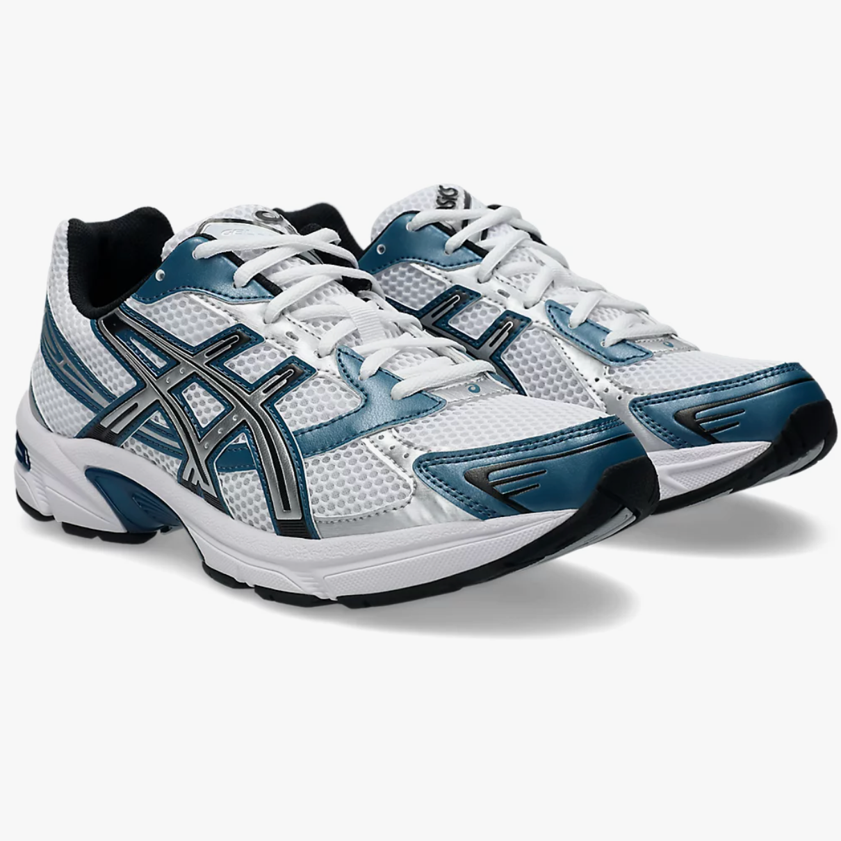 ASICS Gel-1130 White Restful Teal pair front angled view