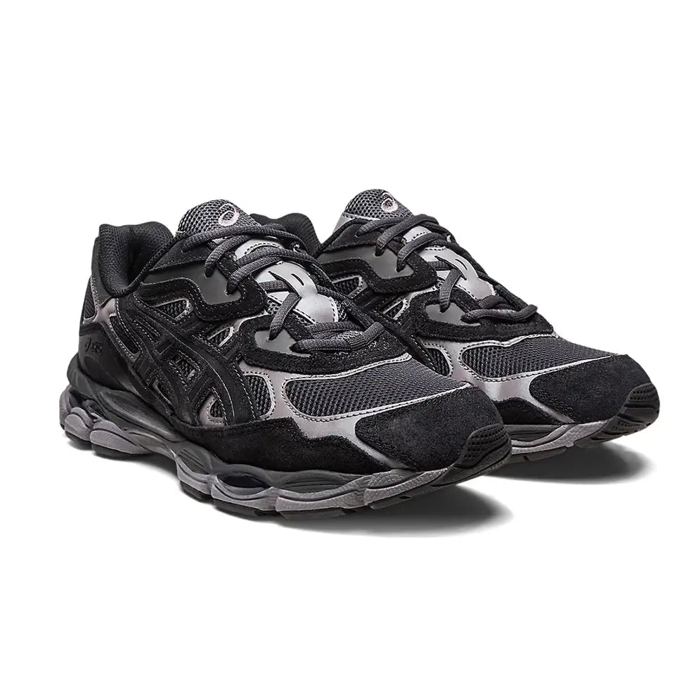ASICS Gel-NYC Graphite Grey pair front angled view on white background