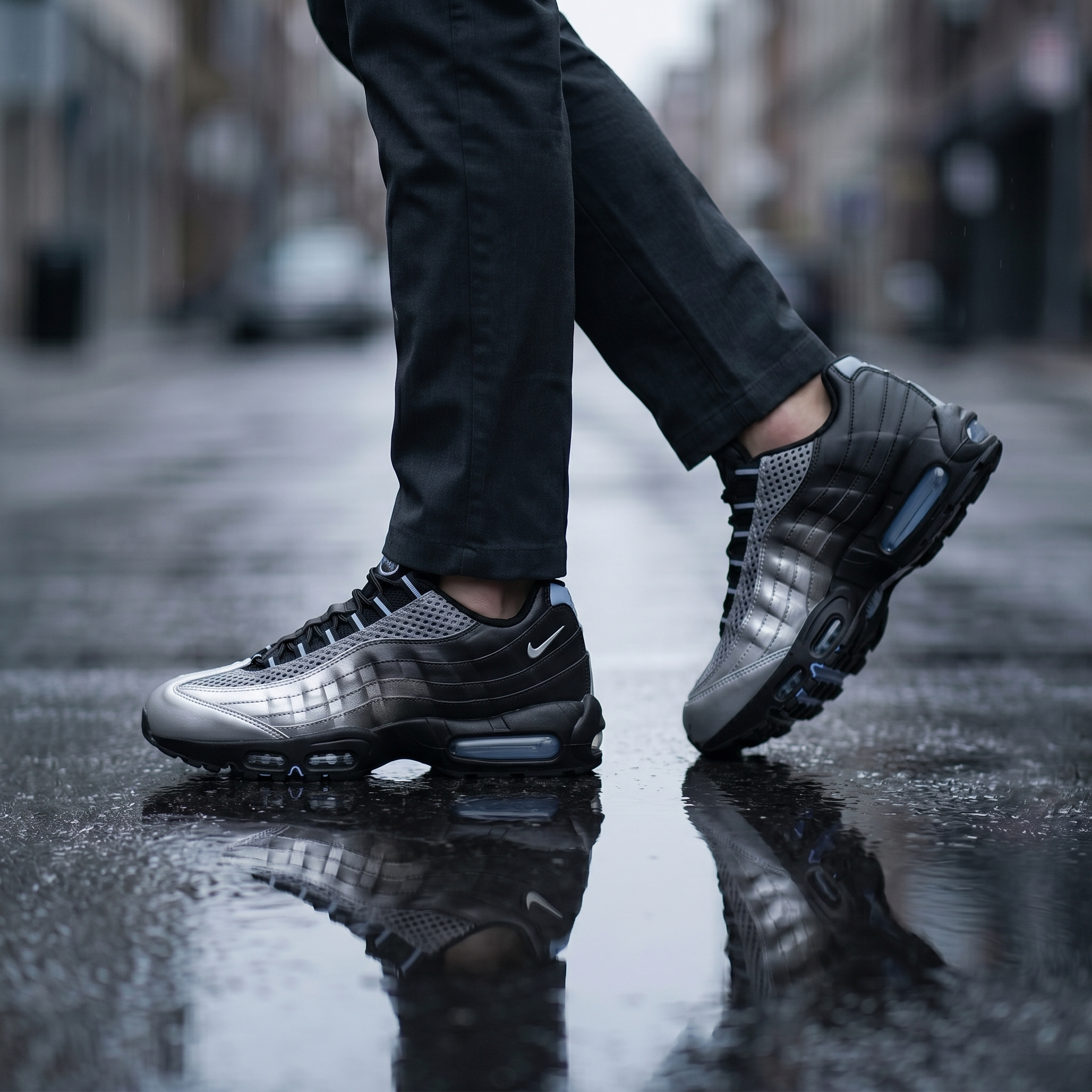 Palace Skateboards x Nike Air Max 95 'Silver Black'