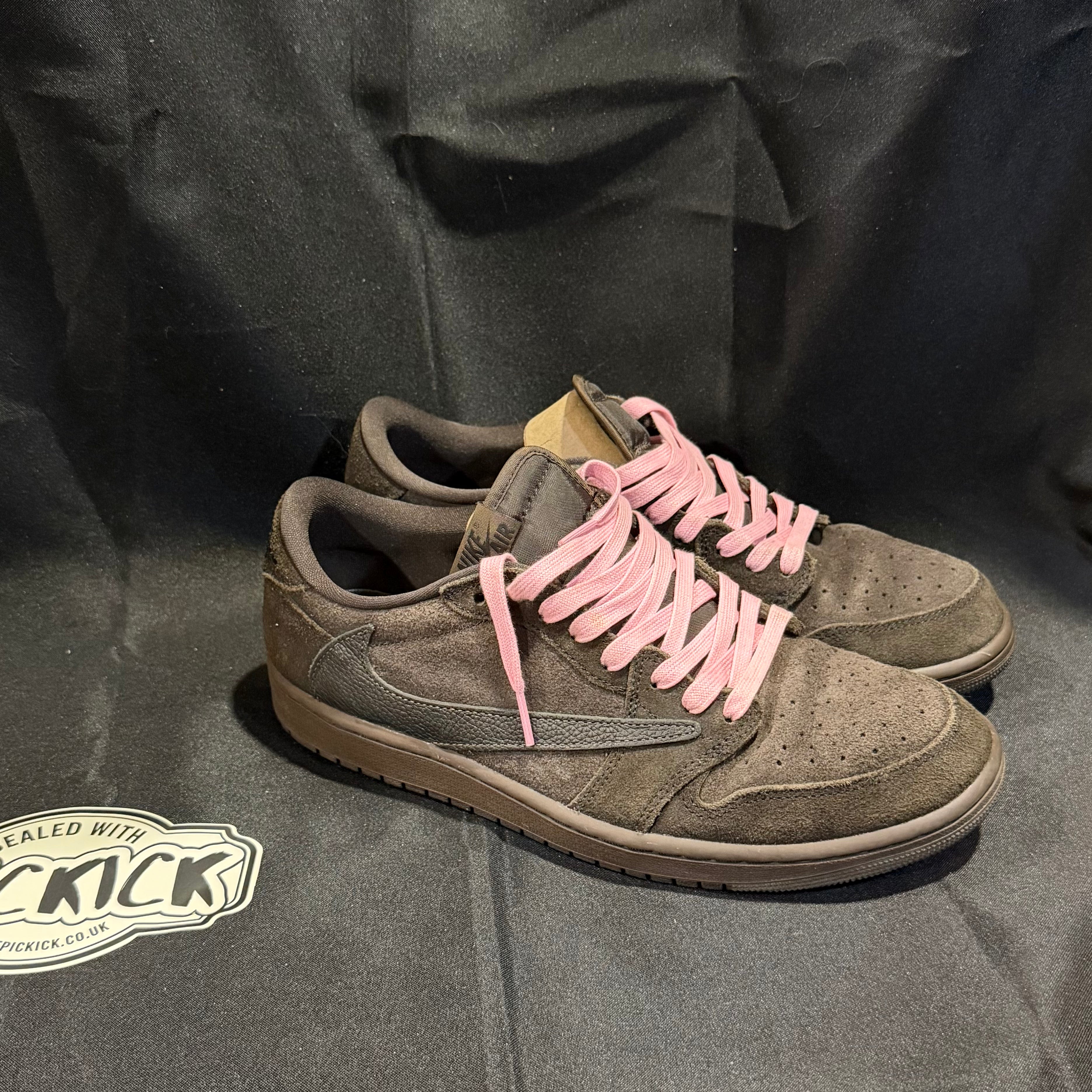 PRE-LOVED | Travis Scott x Air Jordan 1 Low OG SP 'Velvet Brown' – UK 9.5