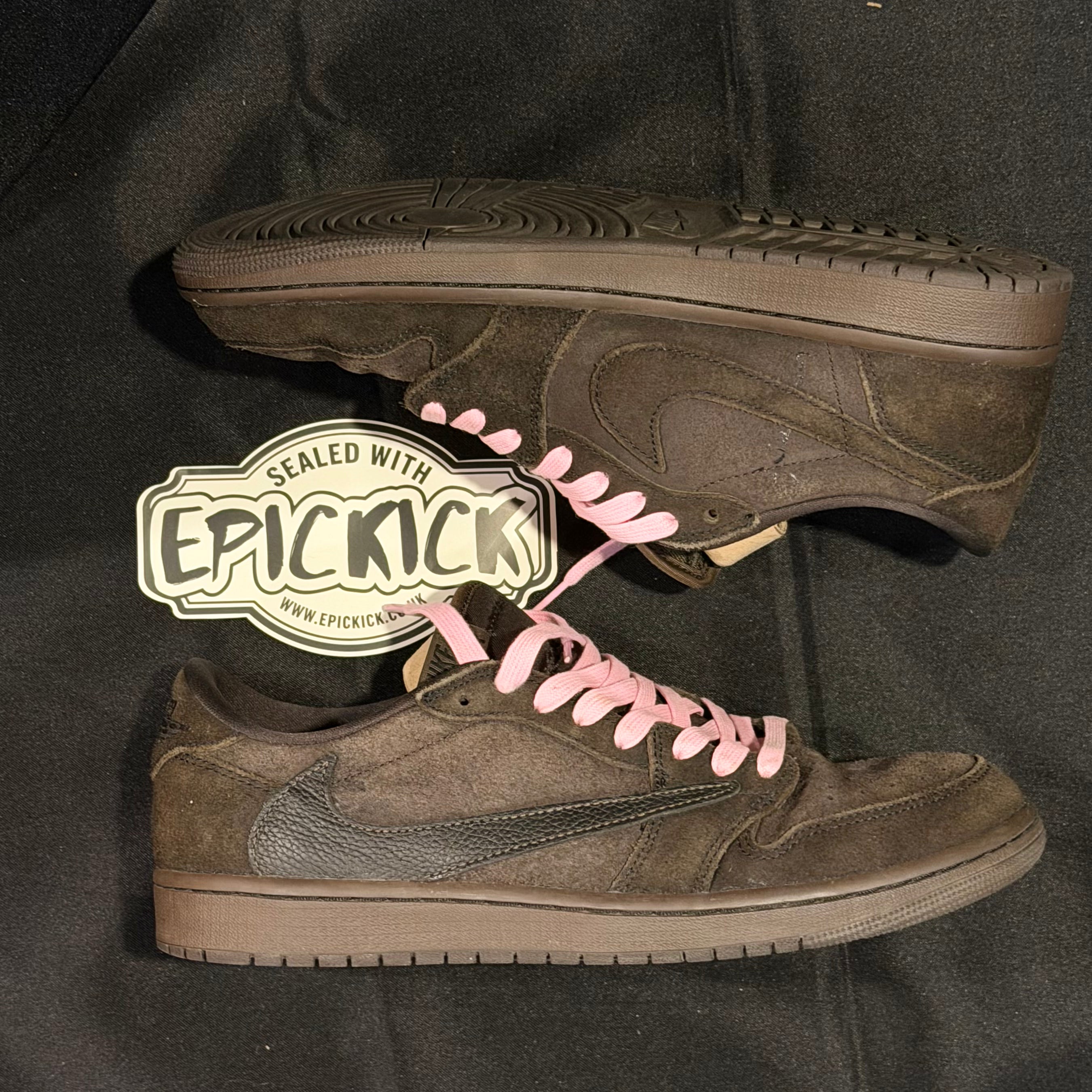 PRE-LOVED | Travis Scott x Air Jordan 1 Low OG SP 'Velvet Brown' – UK 9.5