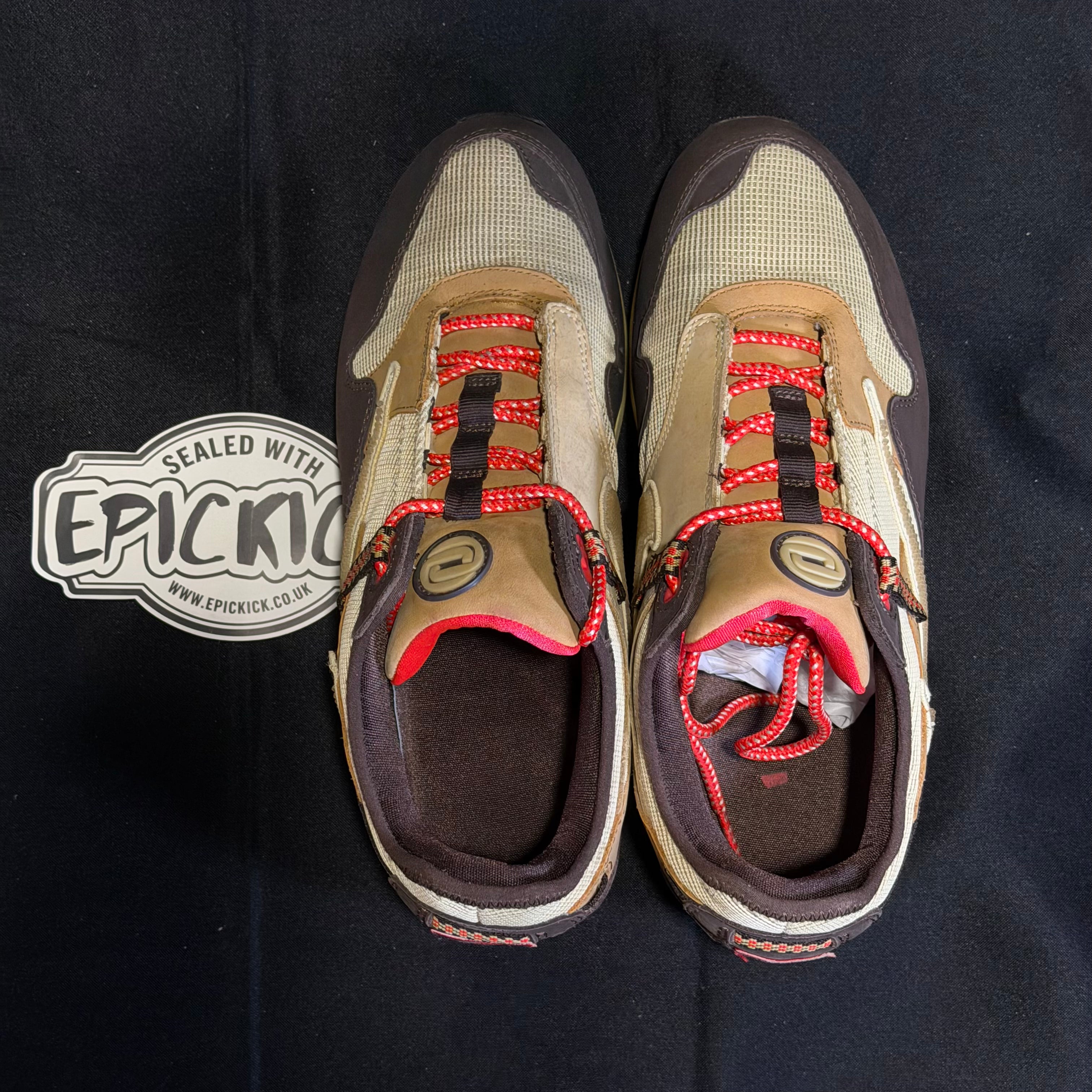 PRE-LOVED | Travis Scott x Nike Air Max 1 'Baroque Brown' – UK 9