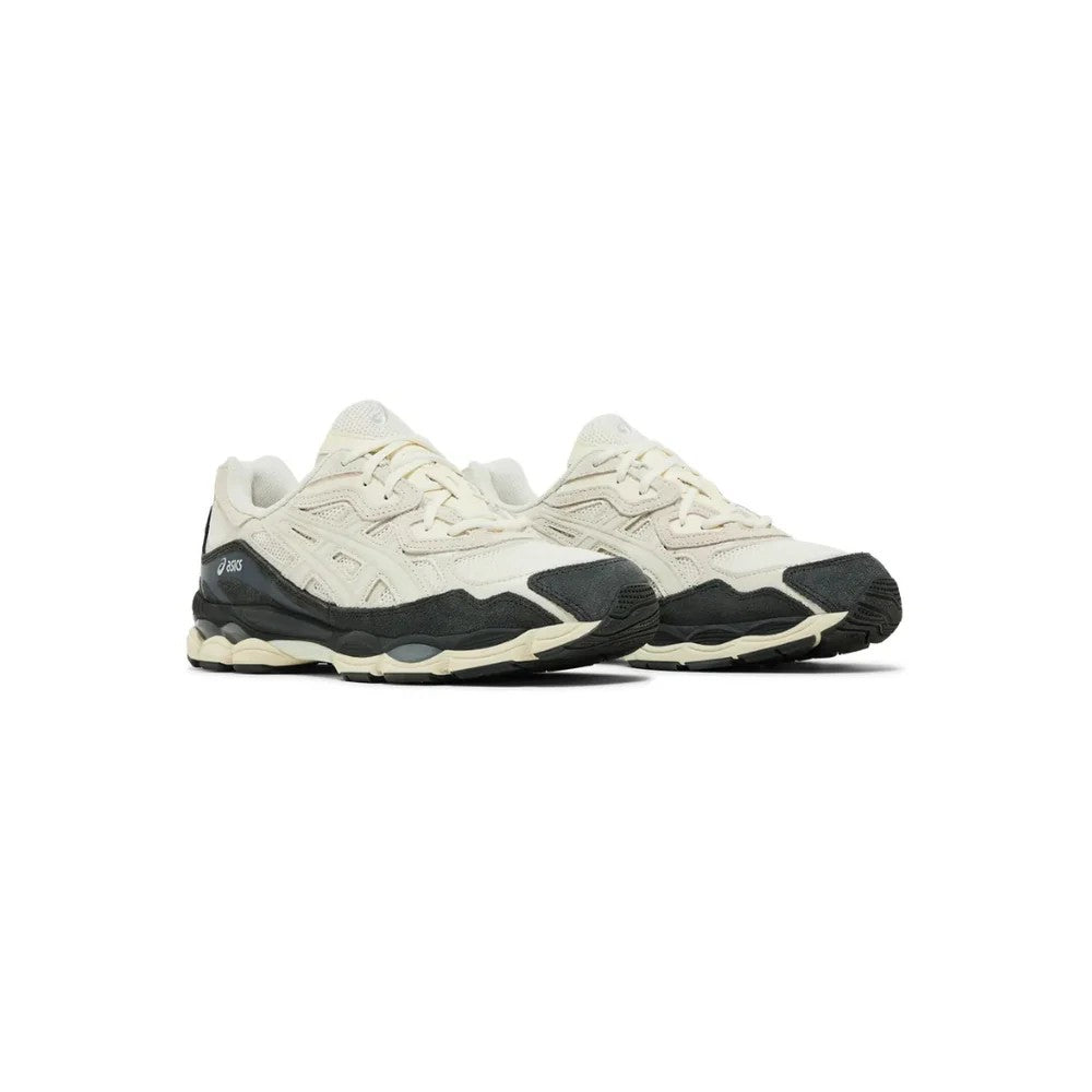 ASICS Gel-NYC Smoke Grey pair front angled view on white background