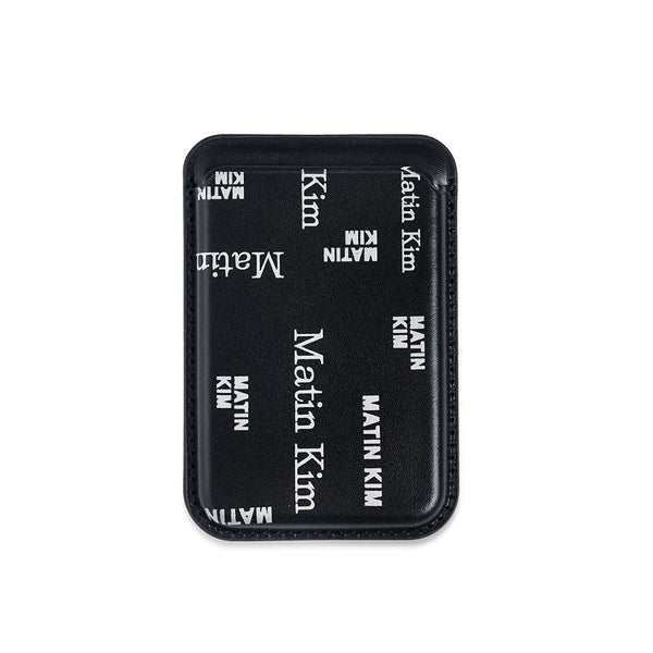 MATIN KIM ALL-OVER LOGO MAGNETIC CARD WALLET