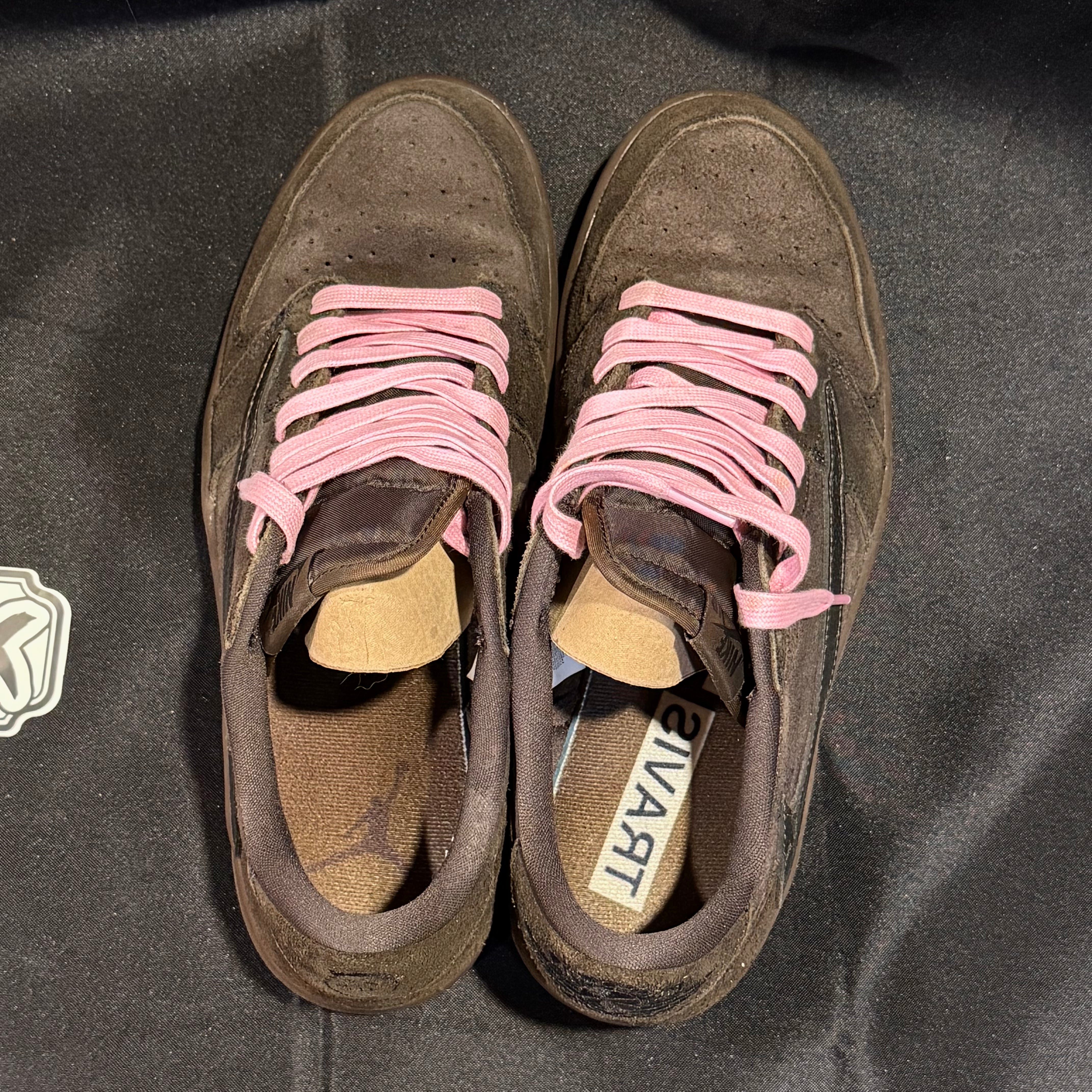 PRE-LOVED | Travis Scott x Air Jordan 1 Low OG SP 'Velvet Brown' – UK 9.5