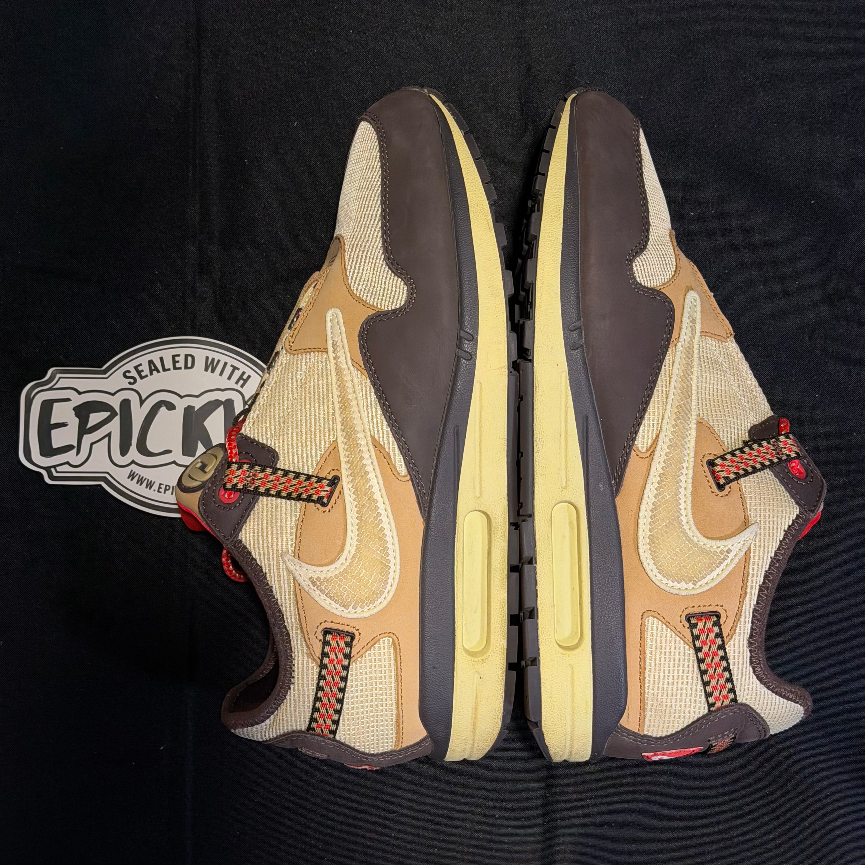 PRE-LOVED | Travis Scott x Nike Air Max 1 'Baroque Brown' – UK 9